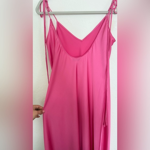 Gianni Bini Pink Satin gorgeous Slip Maxi Dress - Picture 8 of 12